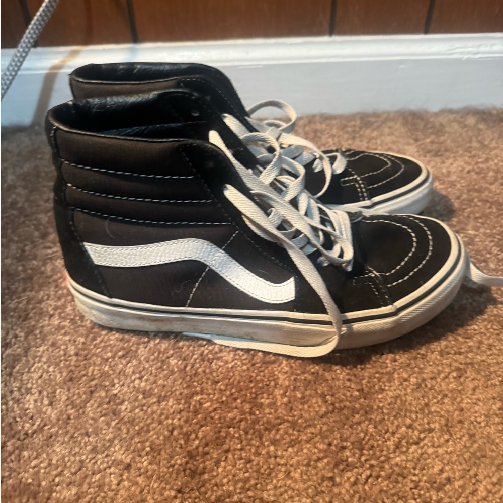 Vans Black and White High-Top Sneakers